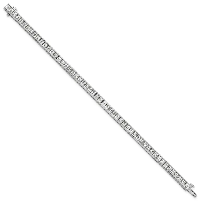 Bracelets Goldia 14K White Gold Lab Grown Diamond VSSI G Princess Tennis Bracelet
