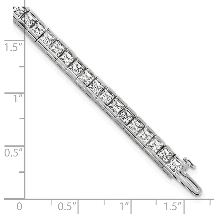 Bracelets Goldia 14K White Gold Lab Grown Diamond VSSI G Princess Tennis Bracelet