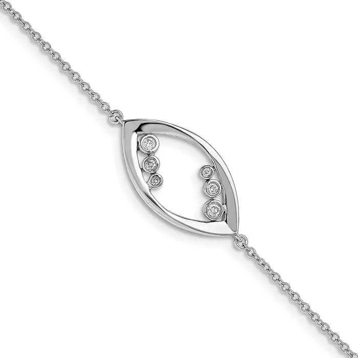 Bracelets goldiaca 14k White Gold Fancy Round Natural Diamond 7in Bracelet Bracelets goldiaca 14k White Gold Fancy Round Natural Diamond 7in Bracelet