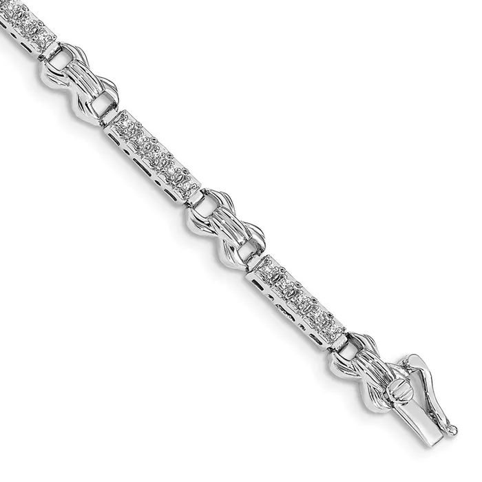 Bracelets goldiaca 14k White Gold Natural Diamond Fancy Bracelet