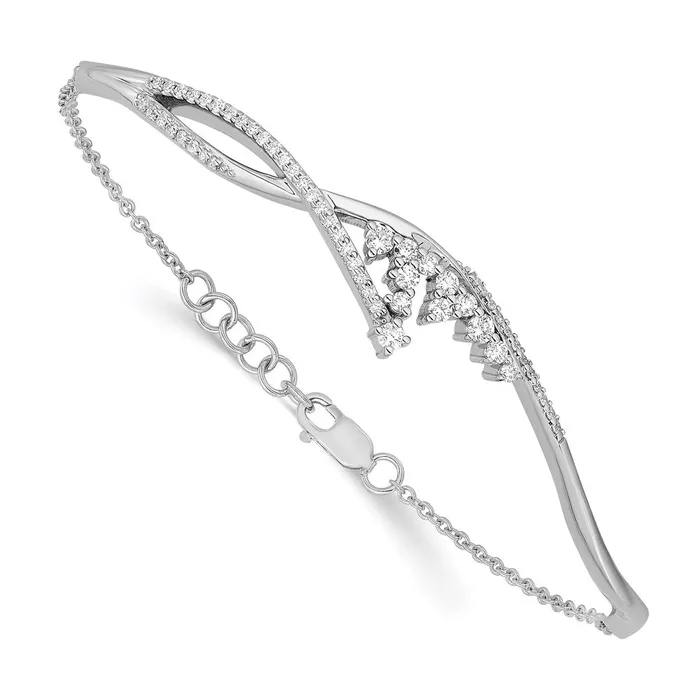 Bracelets goldiaca 14k White Gold Polished Fancy Florina Natural Diamond 7 inch Bracelet Bracelets goldiaca 14k White Gold Polished Fancy Florina Natural Diamond 7 inch Bracelet