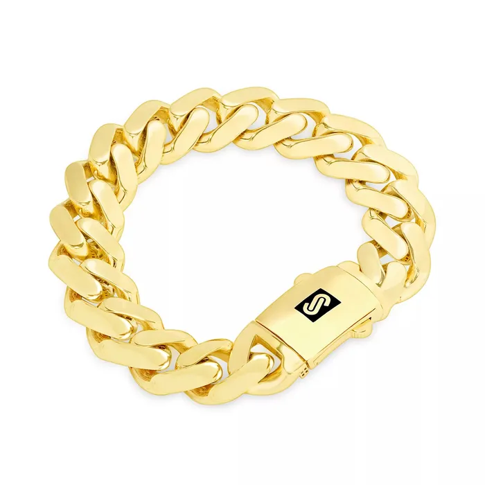 Bracelets Goldiacom 14k Yellow Gold Royal Monaco Miami Cuban Link 75mm Chain Bracelet Box Clasp 8 Bracelets Goldiacom 14k Yellow Gold Royal Monaco Miami Cuban Link 75mm Chain Bracelet Box Clasp 8