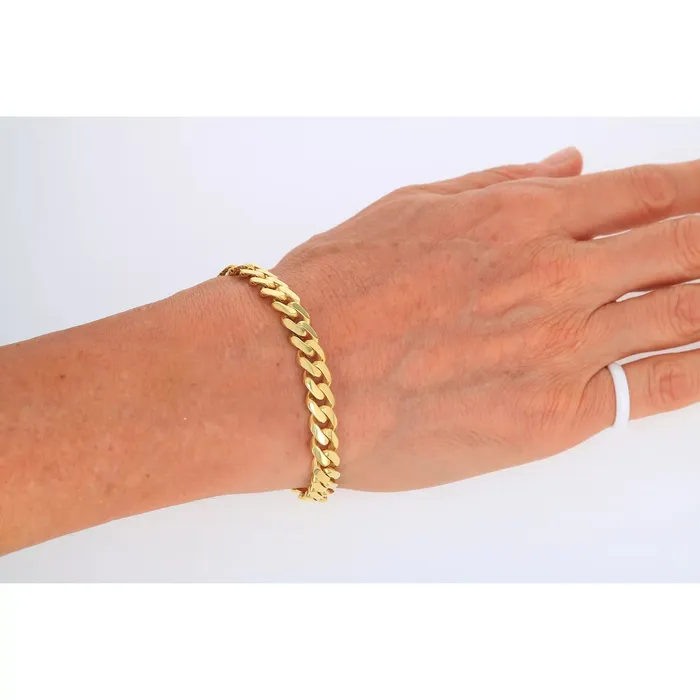 Bracelets Goldiacom 14k Yellow Gold Royal Monaco Miami Cuban Link 75mm Chain Bracelet Box Clasp 8