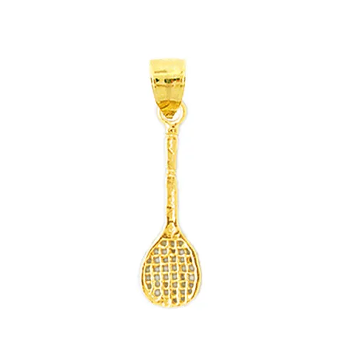 Charm Necklaces 14K Gold Tennis Racket Charm Goldia