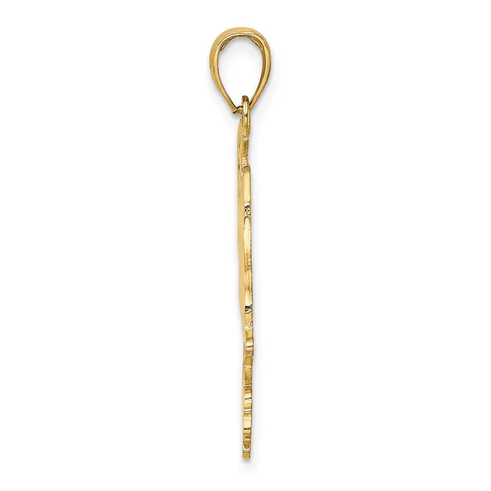 Charm Necklaces Goldia 14k Yellow Gold Cut Out MARCO ISLAND Charm