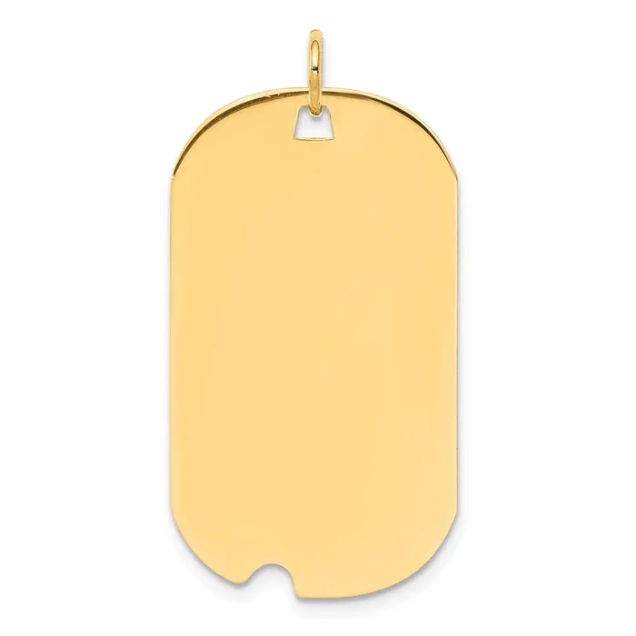 Charm Necklaces Goldia 14k Yellow Gold Plain 013 Gauge Engravable Dog Tag wNotch Disc Charm Charm Necklaces Goldia 14k Yellow Gold Plain 013 Gauge Engravable Dog Tag wNotch Disc Charm