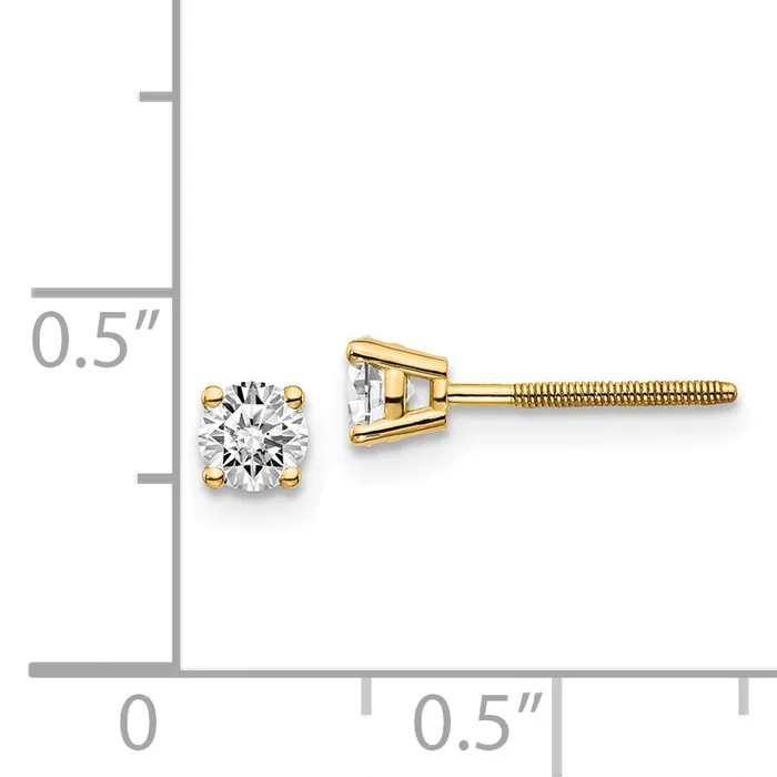 Earrings 14ky 40ct VS2SI1 G I Diamond Stud Thread onoff Post Earrings goldiaca