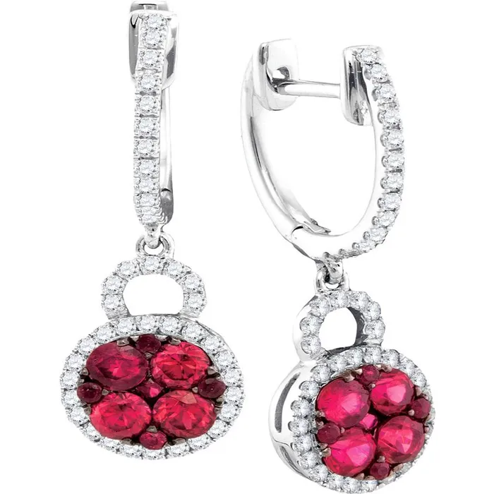 Earrings gndatlanta 12CTWDiamond 78MINCT RUBY EARRING