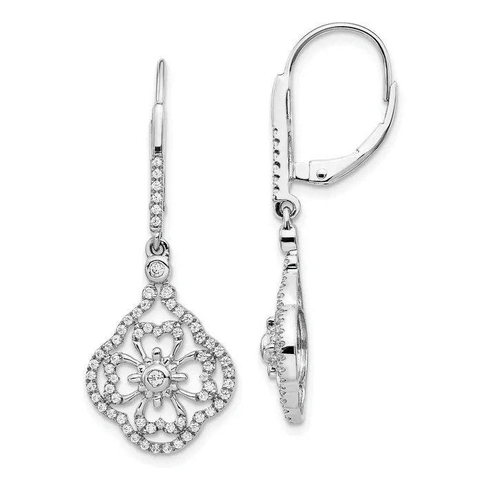 Earrings Goldia 14k White Gold 12 Ct Lab Grown Diamond VSSI G Fashion Leverback Earrings Earrings Goldia 14k White Gold 12 Ct Lab Grown Diamond VSSI G Fashion Leverback Earrings