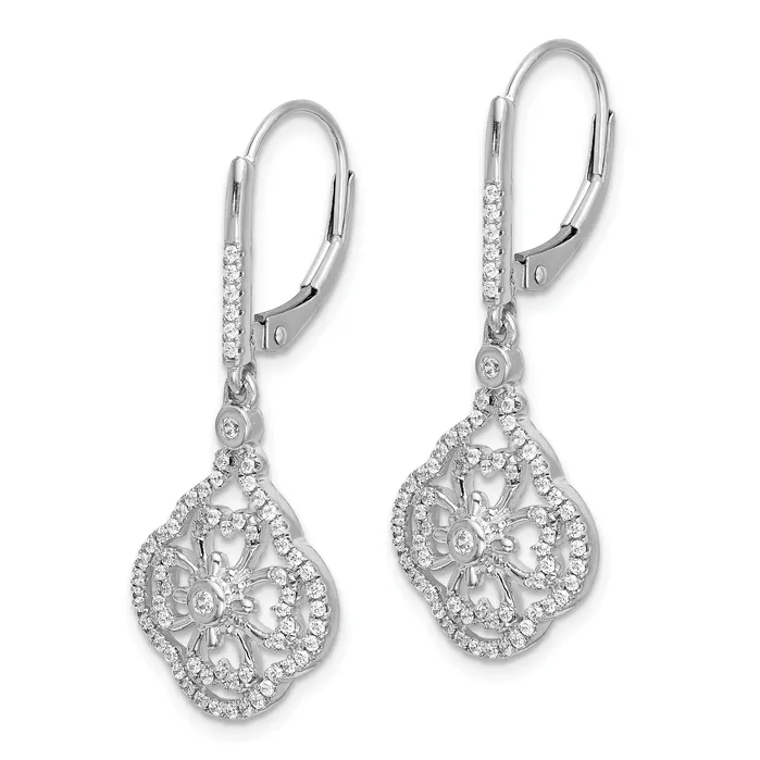 Earrings Goldia 14k White Gold 12 Ct Lab Grown Diamond VSSI G Fashion Leverback Earrings