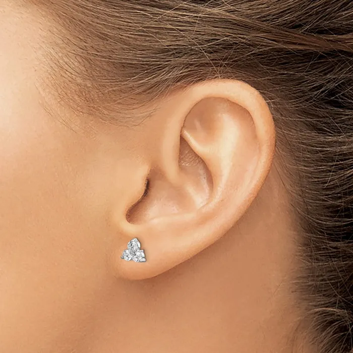 Earrings Goldia 14k White Gold True Origin Lab Grown Real Diamond VSSI D E F Earrings