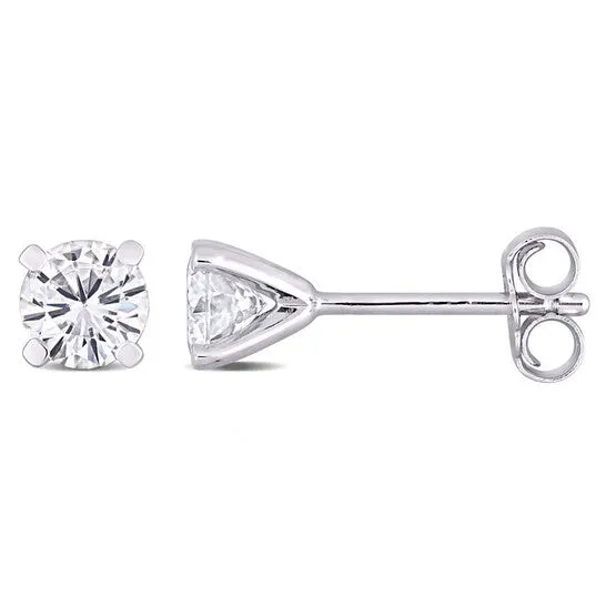 Earrings JMS always Original AMOUR 1 CT DEW Created Moissanite Solitaire Earrings In Sterling Silver Earrings JMS always Original AMOUR 1 CT DEW Created Moissanite Solitaire Earrings In Sterling Silver