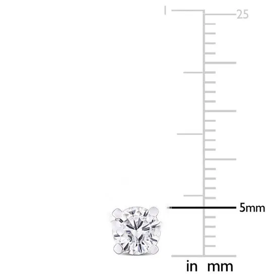 Earrings JMS always Original AMOUR 1 CT DEW Created Moissanite Solitaire Earrings In Sterling Silver Earrings JMS always Original AMOUR 1 CT DEW Created Moissanite Solitaire Earrings In Sterling Silver