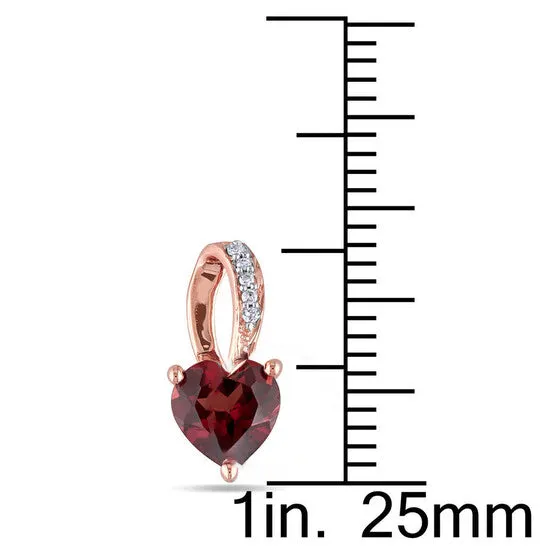 Earrings Original AMOUR Heart Shaped Garnet Earrings with Diamonds In 10K Rose Gold JMS always Earrings Original AMOUR Heart Shaped Garnet Earrings with Diamonds In 10K Rose Gold JMS always