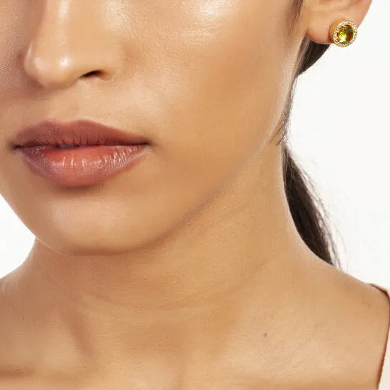 Earrings Original Elegant Confetti Womens 18K Yellow Gold Plated Light Green CZ Simulated Diamond Classic Halo Stud Earrings JMS always Earrings Original Elegant Confetti Womens 18K Yellow Gold Plated Light Green CZ Simulated Diamond Classic Halo Stud Earrings JMS always