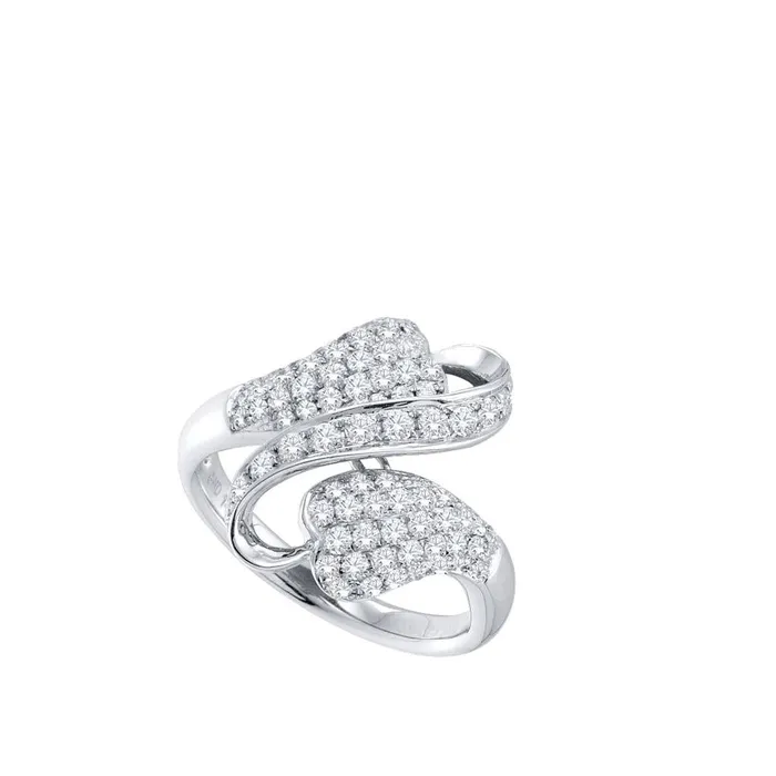 gndatlanta 14k White Gold Round Diamond Freeform Cluster Ring 1 Cttw Rings gndatlanta 14k White Gold Round Diamond Freeform Cluster Ring 1 Cttw Rings