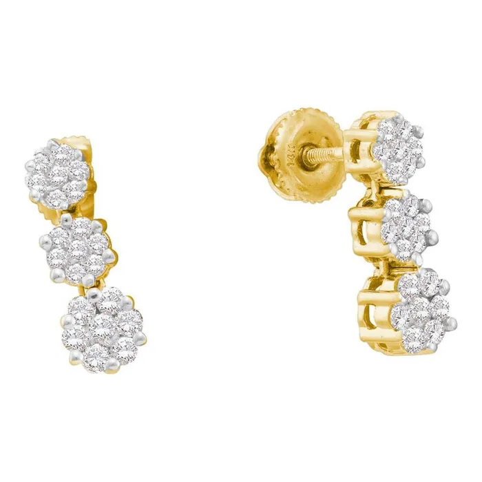 gndatlanta Earrings 34CTWDiamond FLOWER EARRINGSHE