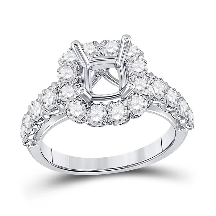 gndatlanta Rings 1 58CTDiamond SM 1 12CTCCUSHION BRIDAL RING