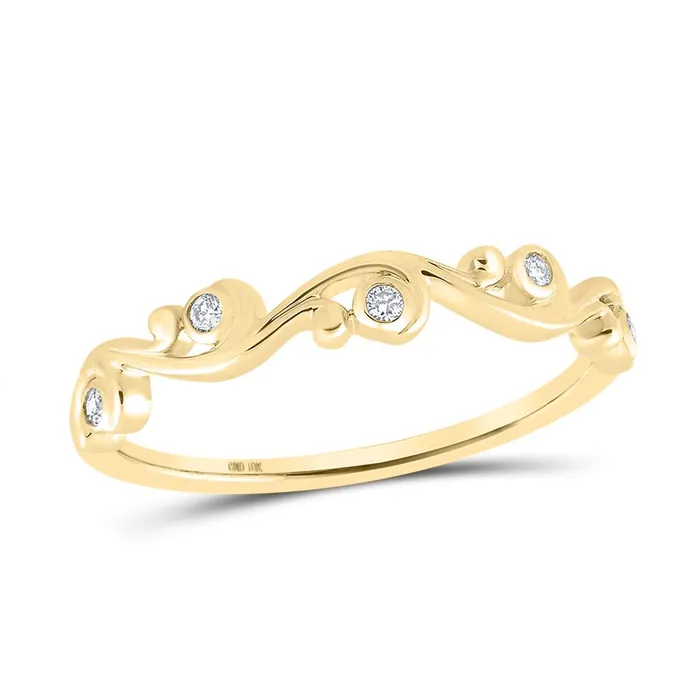 gndatlanta Rings 10k Yellow Gold Round Diamond Band Ring 120 Cttw
