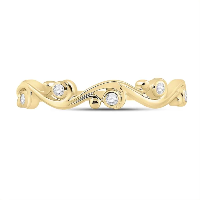 gndatlanta Rings 10k Yellow Gold Round Diamond Band Ring 120 Cttw