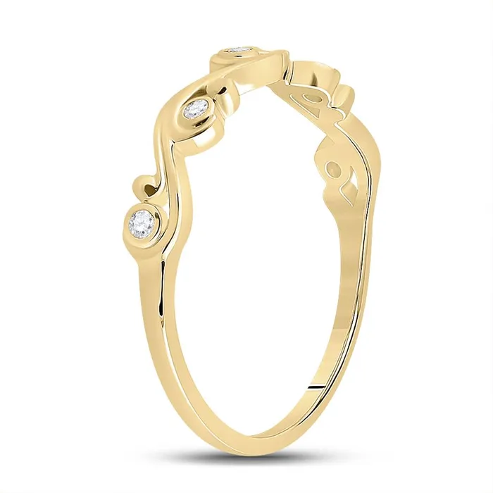 gndatlanta Rings 10k Yellow Gold Round Diamond Band Ring 120 Cttw