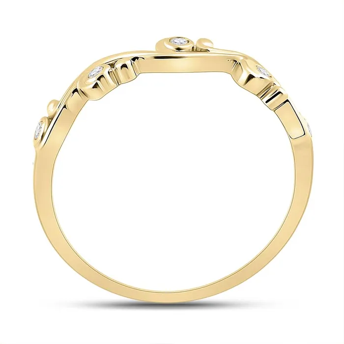 gndatlanta Rings 10k Yellow Gold Round Diamond Band Ring 120 Cttw