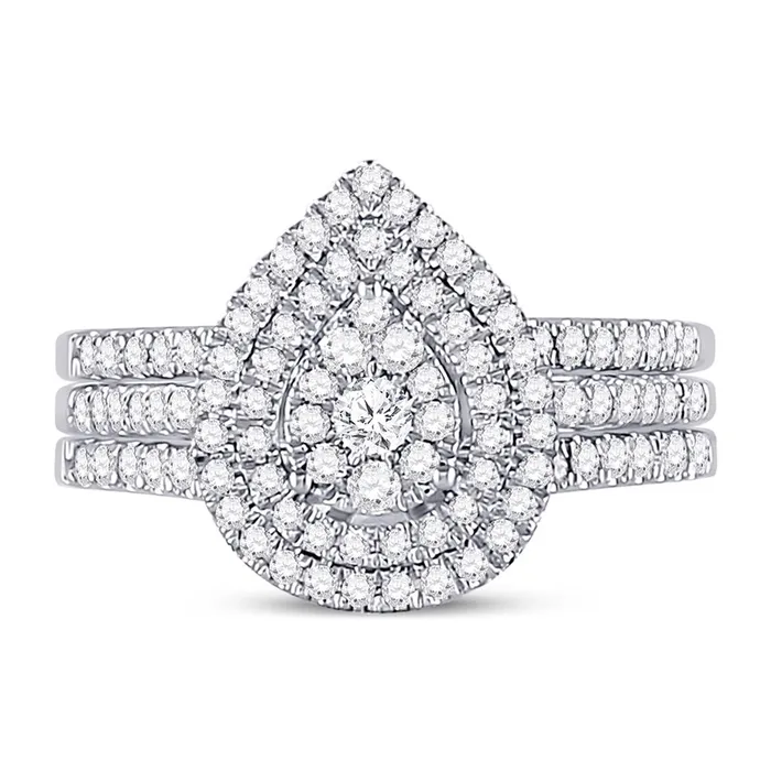 gndatlanta Rings 14k White Gold Round Diamond Bridal Wedding Ring Set 34 Cttw gndatlanta Rings 14k White Gold Round Diamond Bridal Wedding Ring Set 34 Cttw
