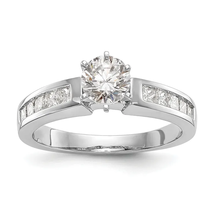 Goldia 028ct CZ Solid Real 14K White Gold Princess Cut Peg Set Engagement Ring Rings Goldia 028ct CZ Solid Real 14K White Gold Princess Cut Peg Set Engagement Ring Rings