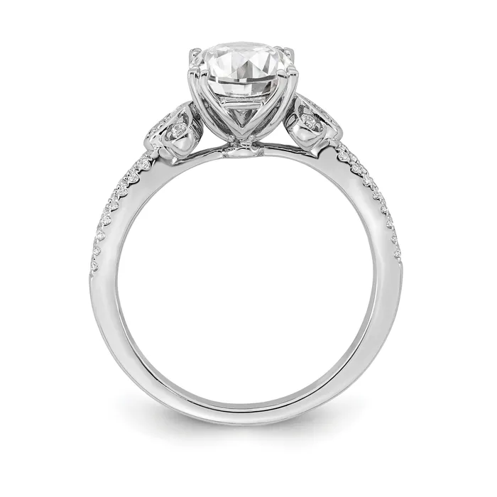 Goldia 150ct CZ Solid Real 14k Polish 1 12ct Oval Split Shank Engage Dia Ring Rings