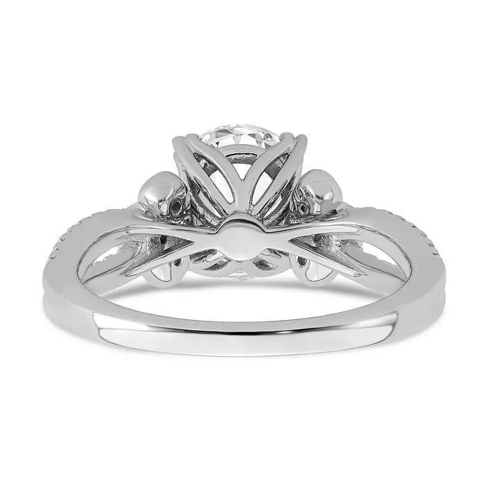 Goldia 150ct CZ Solid Real 14k Polish 1 12ct Oval Split Shank Engage Dia Ring Rings