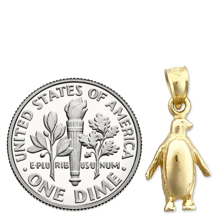 Goldia 14K Gold Antarctic Penguin Charm Charm Necklaces