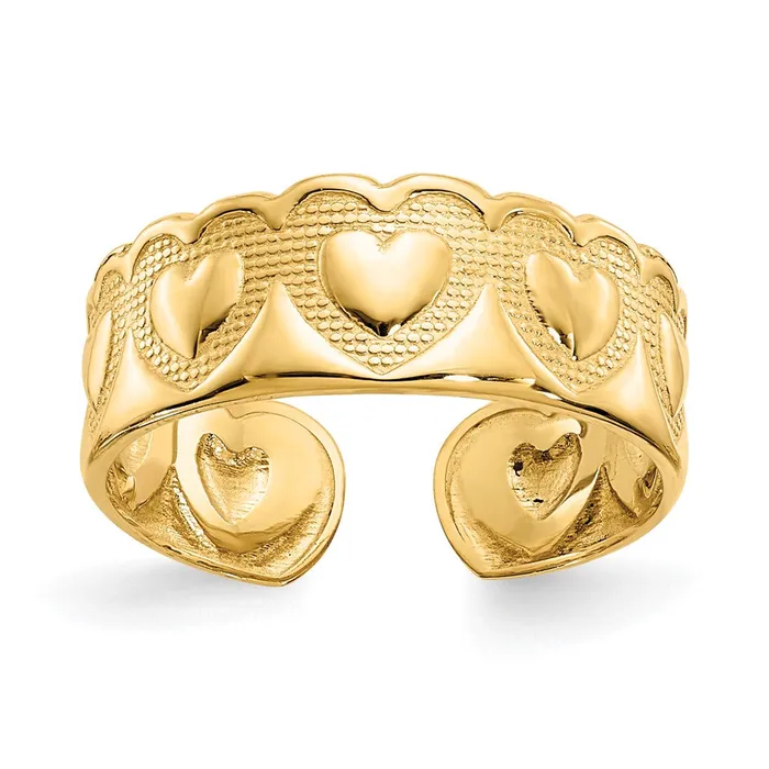 Goldia 14k Yellow Gold Heart Toe Ring Rings