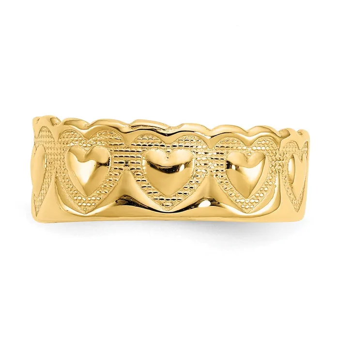 Goldia 14k Yellow Gold Heart Toe Ring Rings
