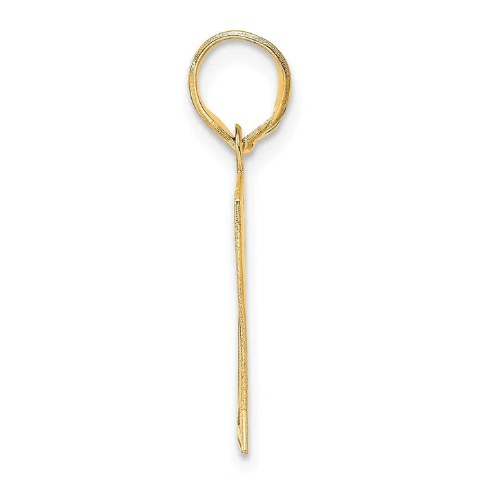 Goldia 14k Yellow Gold Polished Etched Number 61 Pendant PreStyled Sets