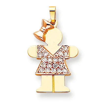 goldiaca 14k Two tone AAA Diamond kid pendant Rings