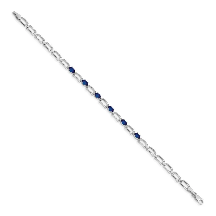 goldiaca Bracelets 14k White Gold Sapphire Bracelet