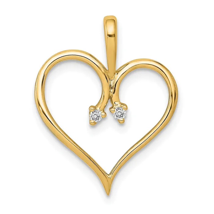 goldiaca Necklaces 14k A Diamond heart pendant