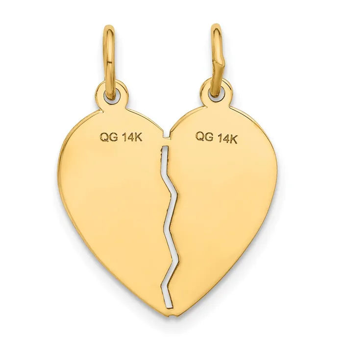 Goldia Charm Necklaces 14k Yellow Gold Best Sister Breakapart Charm