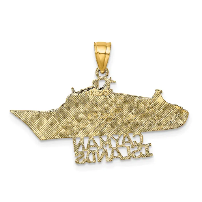 Goldia Charm Necklaces 14k Yellow Gold CAYMAN ISLANDS Cruise Ship Charm