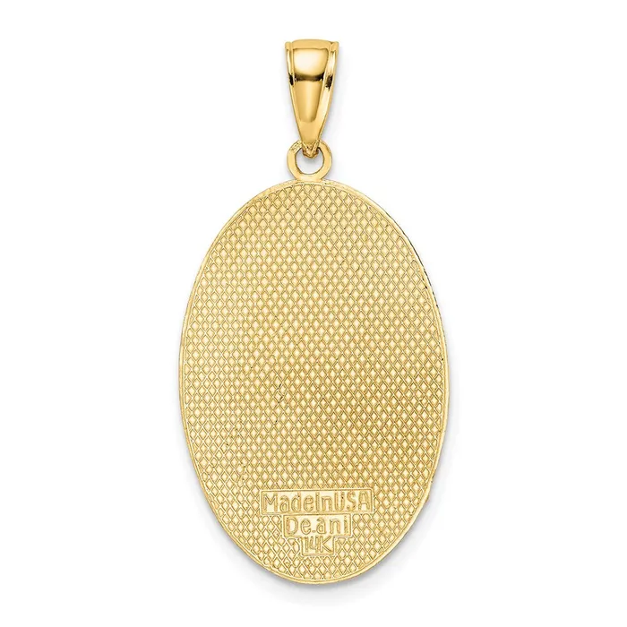 Goldia Charm Necklaces 14k Yellow Gold Oval with Engraveable Center Charm