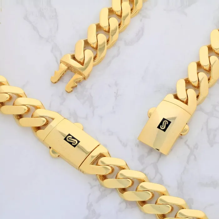 Goldiacom 10k Yellow Gold Royal Monaco Miami Cuban Link 6mm Chain Pendant Necklace 20 Necklaces