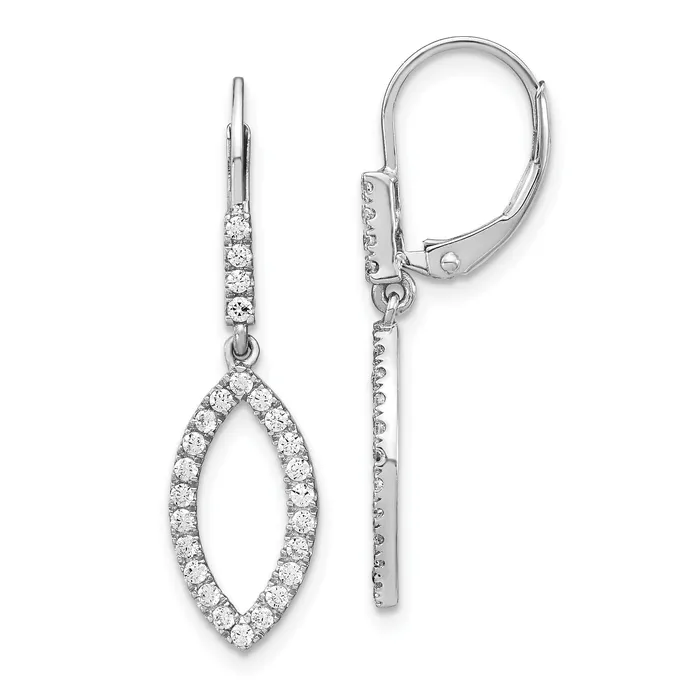 Goldia Earrings 14k White Gold 12 Ct Lab Grown Diamond VSSI G Fashion Dangle Leverback Earrings Goldia Earrings 14k White Gold 12 Ct Lab Grown Diamond VSSI G Fashion Dangle Leverback Earrings