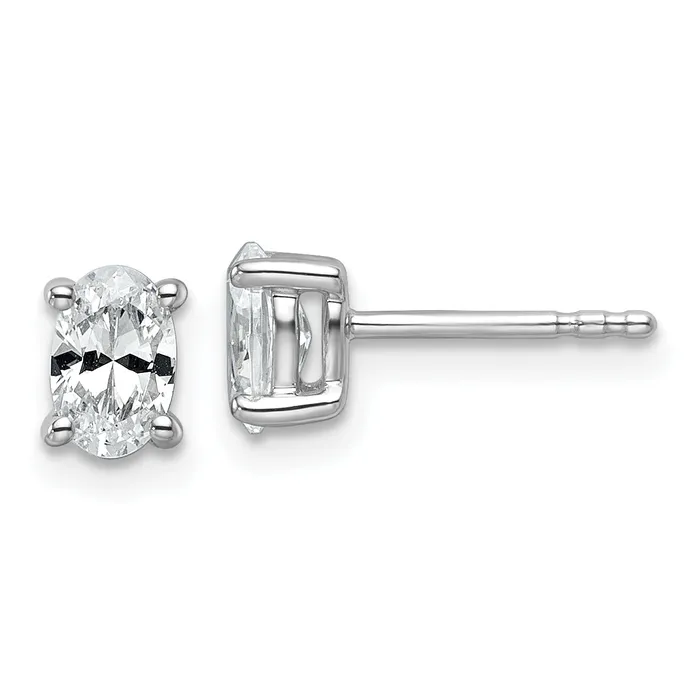 Goldia Earrings 14k White Gold 34 ctw Lab Grown Diamond VSSI G Oval 4 Prong Heavy Wt Stud Earrings Goldia Earrings 14k White Gold 34 ctw Lab Grown Diamond VSSI G Oval 4 Prong Heavy Wt Stud Earrings