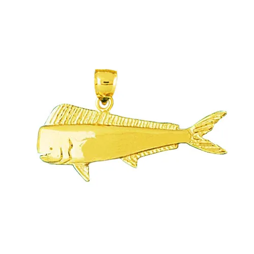 Goldia Necklaces 14K Gold Mahi Mahi Fish Pendant