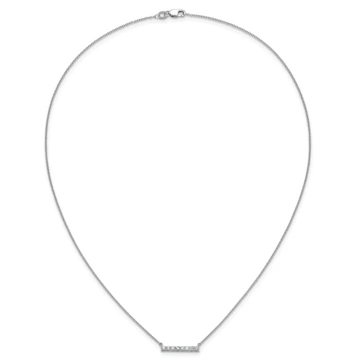 Goldia Necklaces 14k White Gold 13 Ct Lab Grown Diamond VSSI G 18 inch Bar Necklace