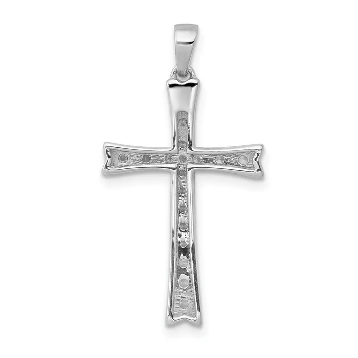 Goldia Necklaces 14k White Gold 15 Ct Lab Grown Diamond VSSI G Cross Pendant