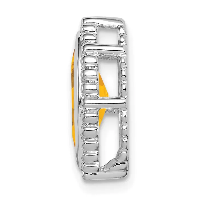 Goldia Necklaces 14k White Gold Marquise Citrine Chain Slide