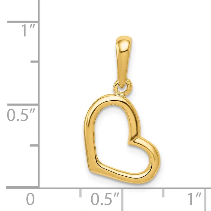 Goldia Necklaces 14k Yellow Gold Polished Heart Pendant