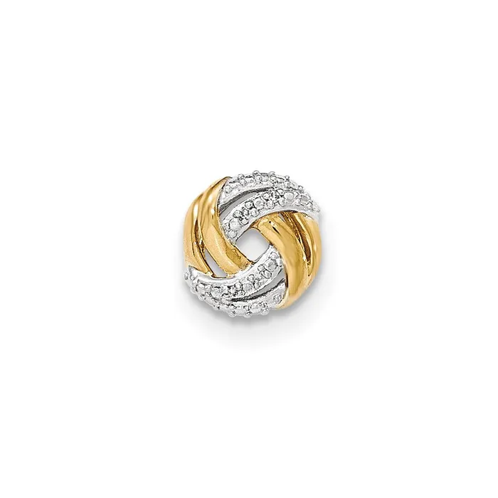 Goldia Necklaces 14k Yellow Gold Real Diamond wRhodium Accents Round Pendant Goldia Necklaces 14k Yellow Gold Real Diamond wRhodium Accents Round Pendant