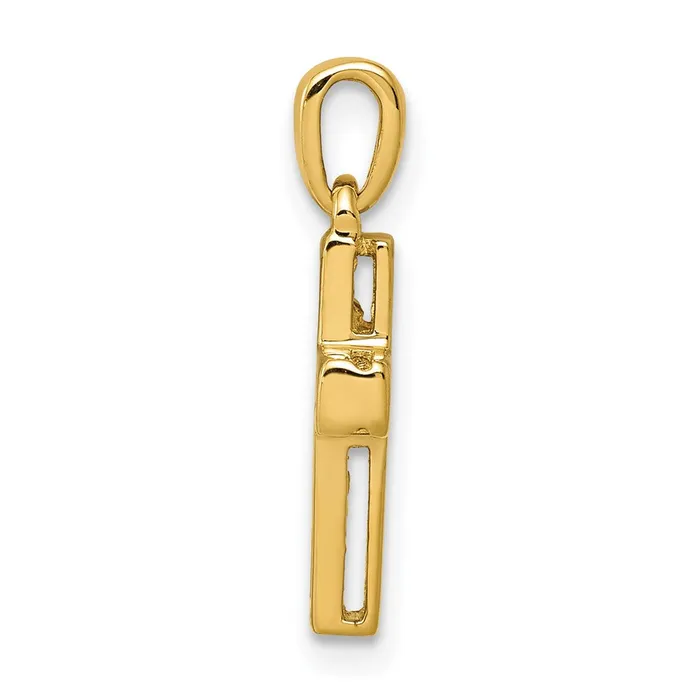 Goldia Necklaces Solid 14k Yellow Gold 16ct Simulated CZ Latin Cross Pendant Goldia Necklaces Solid 14k Yellow Gold 16ct Simulated CZ Latin Cross Pendant